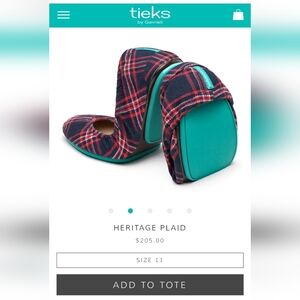 Tieks Heritage Plaid Ballet Flat - Navy & Red